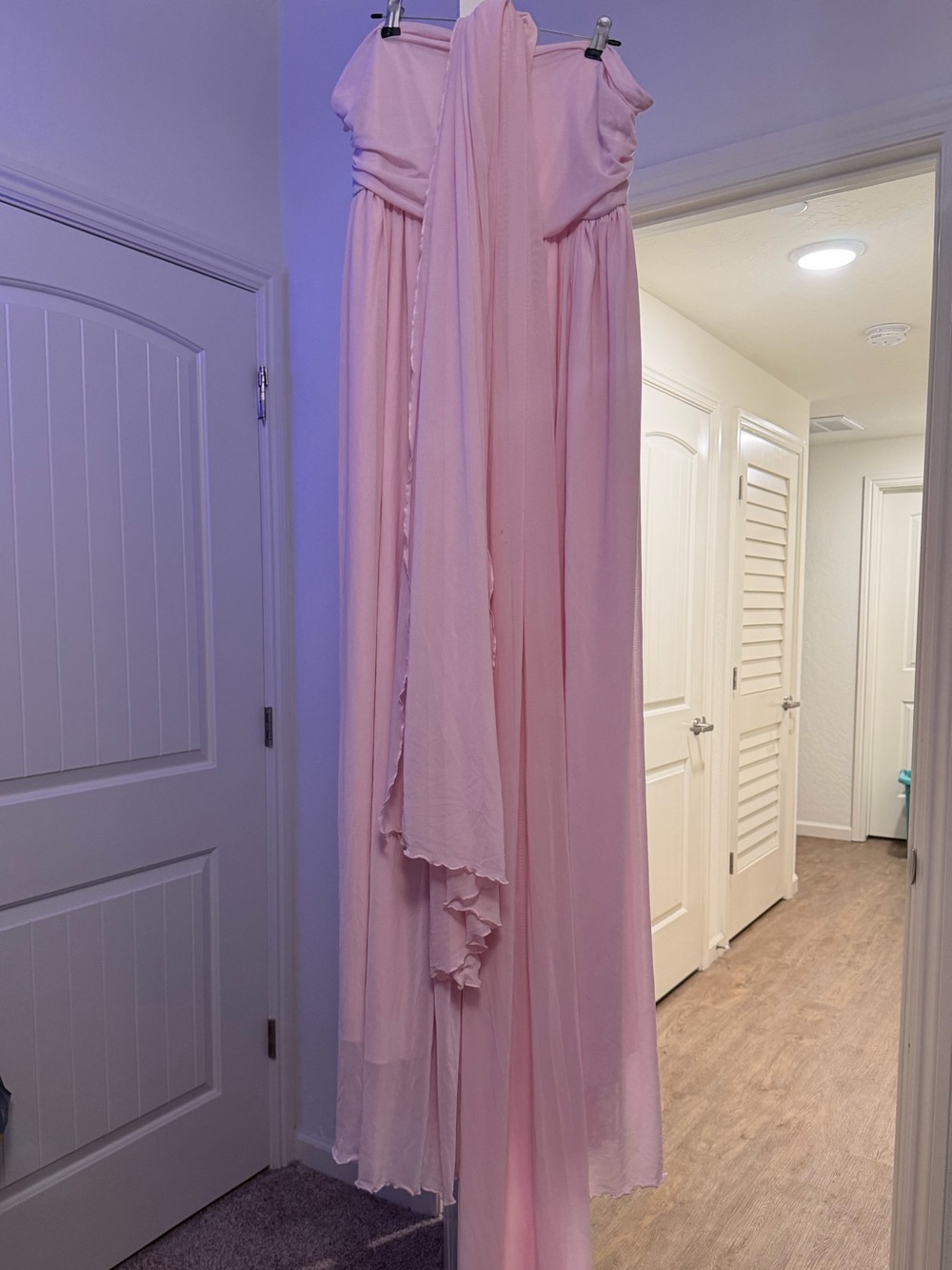 Maternity Soft Pink Strapless Maxi Dress